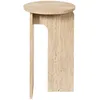 Image de Table D'appoint Ronde Effet Travertin Pietra - D.30 Cm - Beige