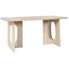 Image de Table À Manger Effet Travertin Pour 4 Personnes Pietra - Beige