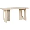 Image de Table à manger effet travertin pour 4 personnes pietra - beige