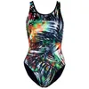 Image de Maillot de bain AQUASPHERE Miami - Femme - FR 46 - Noir/Bleu - Tissu 100% recyclé