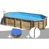 Image de Kit Piscine Bois Gré Orange 7,55 X 4,56 X 1,46 M