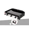 Image de Plancha Gaz À Poser 3 Brûleurs Solia 300 - Somagic + Chariot Plancha En Métal