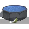 Image de Kit piscine acier gris anthracite Gré Louko ronde 320 x 122 m + Bâche dhivernage
