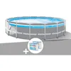 Image de Kit piscine tubulaire Intex Prism Frame Clear Window ronde 488 x 122 m + 6 cartouches de filtration