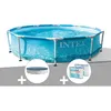Image de Kit piscine tubulaire Intex Metal Frame Ocean ronde 305 x 076 m + Bâche de protection + 6 cartouches de filtration