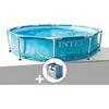 Image de Kit piscine tubulaire Intex Metal Frame Ocean ronde 305 x 076 m + Bâche à bulles