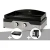 Image de Plancha gaz Signature Allure 260 Duo + Couvercle de protection + Desserte - Le Marquier