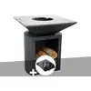 Image de Brasero g2 graphite plaque de cuisson acier inoxydable alimentaire + housse de protection - artiss