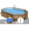Image de Kit Piscine Bois Gré Avocado 6,56 X 4,56 X 1,31 M