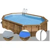 Image de Kit Piscine Bois Gré Avocado 6,56 X 4,56 X 1,31 M