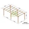 Image de Carport en bois nanterre 600 x 300 cm + 6 supports surélevés - maderland