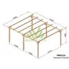 Image de Carport en bois nanterre 510 x 420 cm + 6 supports surélevés - maderland