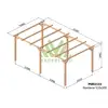Image de Carport en bois nanterre 510 x 300 cm + 6 supports surélevés - maderland