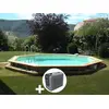 Image de Kit Piscine Bois Ubbink Océa 5,80 X 1,30 M - Liner Bleu + Poolican