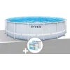 Image de Kit Piscine Tubulaire Intex Chevron Ronde 4,88 X 1,22 M