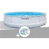 Image de Kit piscine tubulaire Intex Chevron ronde 488 x 122 m + 6 cartouches de filtration
