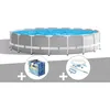 Image de Kit piscine tubulaire Intex Prism Frame ronde 549 x 122 m + Bâche à bulles + Kit dentretien