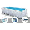 Image de Kit Piscine Tubulaire Intex Chevron Rectangulaire 4,00 X 2,00 X 1,00 M