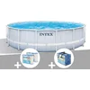 Image de Kit Piscine Tubulaire Intex Chevron Ronde 4,88 X 1,22 M