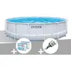 Image de Kit Piscine Tubulaire Intex Chevron Ronde 4,88 X 1,22 M