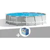 Image de Kit piscine tubulaire Intex Prism Frame ronde 457 x 107 m + Bâche à bulles