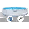 Image de Kit Piscine Tubulaire Intex Chevron Ronde 4,88 X 1,22 M