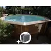 Image de Kit Piscine Bois Ubbink Océa 4,30 X 1,20 M - Liner Beige + Poolican