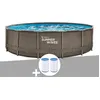 Image de Piscine Tubulaire Summer Waves Active Frame Pool Ronde Effet Rotin 4,57 X 1,06 M + 6
