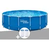 Image de Kit piscine tubulaire Summer Waves Active Frame Pool ronde 457 x 122 m + 6 cartouches de filtration