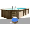 Image de Kit Piscine Bois Gré Safran 2 6,20 X 3,95 X 1,36 M