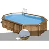 Image de Kit Piscine Bois Gré Avocado 6,56 X 4,56 X 1,31 M