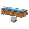 Image de Kit piscine bois gré papaya 5,20 x 3,20 x 1,33 m + bâche hiver