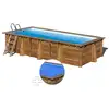 Image de Kit piscine bois gré papaya 5,20 x 3,20 x 1,33 m + bâche à bulles