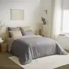 Image de Pack Complet 6 Pièces Taupe/lin Réversible Housse De Couette Pour Lit 180 X 200 Cm "king Size"