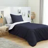 Image de Pack complet 4 pièces Marine/Blanc réversible housse de couette pour lit 90 x 190 cm