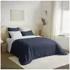 Image de Pack complet 6 pièces marineblanc réversible housse de couette pour lit 180 x 200 cm king size