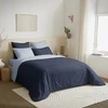 Image de Pack Complet 6 Pièces Marine/bleu Ciel Réversible Housse De Couette Pour Lit 160 X 200 Cm