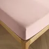 Image de Drap housse 140 x 190 cm bonnet 30 cm Prémium pour lit 2 places - 140x190+30 - Prémium Rose Dragée