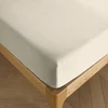 Image de Drap Housse 160 X 200 Cm Bonnet 30 Cm "premium" Pour Lit 2 Places Coton Pur