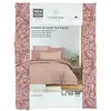 Image de Pack complet housse de couette réversible pour lit 140 x 190 cm céleste pêche