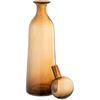 Image de Bouteille Décorative Avec Bouchon En Verre Marron 11x11x44 Cm