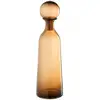 Image de Bouteille décorative avec bouchon en verre marron 11x11x44 cm