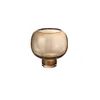 Image de Vase Boule Sur Pied Marron Clair 20x20x20 Cm