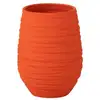 Image de Cache-pot en céramique orange 22x19x30 cm