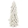 Image de Sapin De Noël Décoratif Enneigé En Bois Blanc 23x23x50 Cm