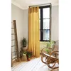 Image de Rideau ajustable + 8 anneaux pince   Gaze de coton   140 x 300 cm   Safran   Gaïa