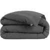 Image de Housse de couette flanelle 100% coton 140 x 200 cm CANDICE coloris Orage