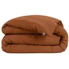 Image de Housse de couette - CANDICE - 140 x 200 cm - 100% coton - Flanelle - Coloris Tomette
