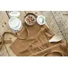 Image de Lot De 3 Serviettes 40x40 Gaze De Coton Gaïa Camel