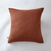 Image de Taie D'oreiller 60x60 Cm Gaze De Coton Gaïa À Petits Carreaux Terracotta